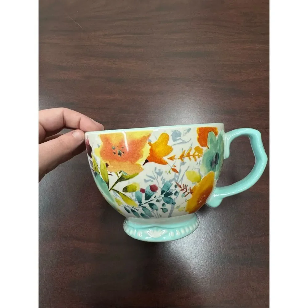 Pioneer Woman Floral Willow Bowl with Handle